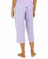 Muk Luks Printed Capri Pajama Pant Purple Size Medium